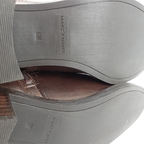 Marc Fisher Kacee Leather Riding Boots Brown NWOT - Picture 10 of 11